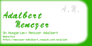adalbert menczer business card